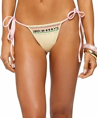 Edikted Women's Tarah Beaded String Bikini Bottom