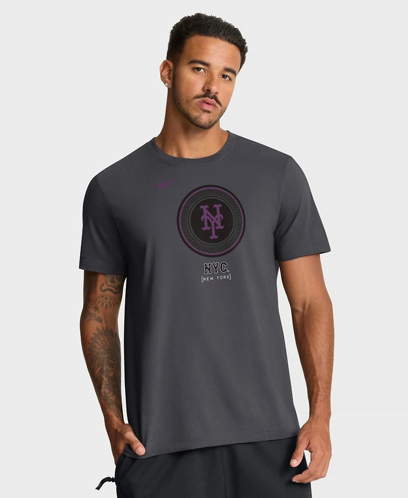 Nike Men's Anthracite New York Mets City Connect Wordmark T-Shirt