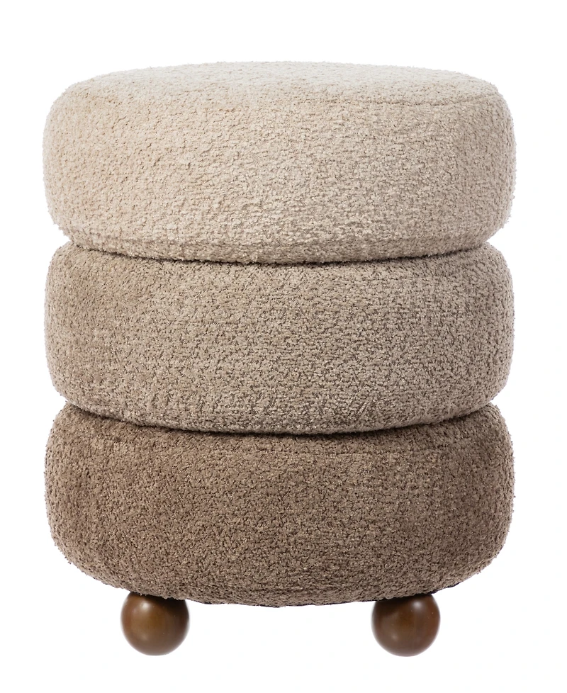 Glitzhome Modern 19" Gradient Upholstered Storage Ottoman or Accent Stool