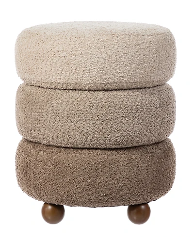 Glitzhome Modern 19" Gradient Upholstered Storage Ottoman or Accent Stool
