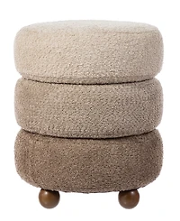 Glitzhome Modern 19" Gradient Upholstered Storage Ottoman or Accent Stool