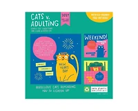 Tf Publishing Paper Goods 2027 Cats vs Adulting by Amy Smyth Daily Desktop Calendar