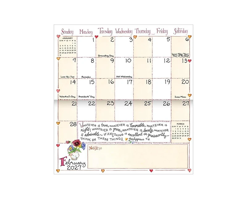 Tf Publishing Paper Goods 2027-2028 Susan Branch Small Monthly Pocket Planner