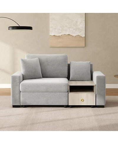 Streamdale Furniture Modern 63.2'' Modular Sofa with Storage Armrest and Console