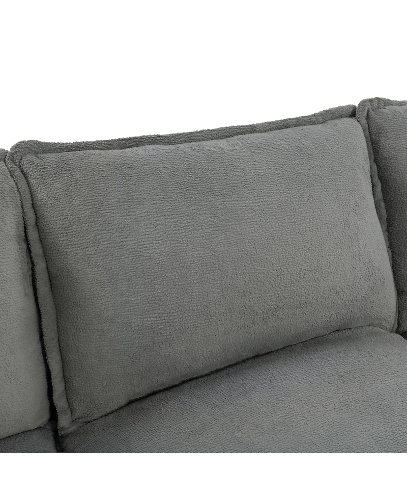 Streamdale Furniture Modern Plush Upholstered Sofa Set with Storage Pockets