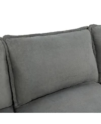 Streamdale Furniture Modern Plush Upholstered Sofa Set with Storage Pockets