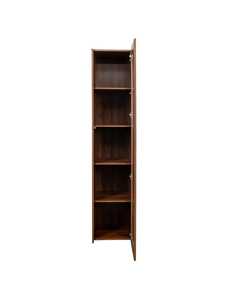 Streamdale Furniture 5-Shelf Curio Display Cabinet with Acrylic Doors and Led Lights