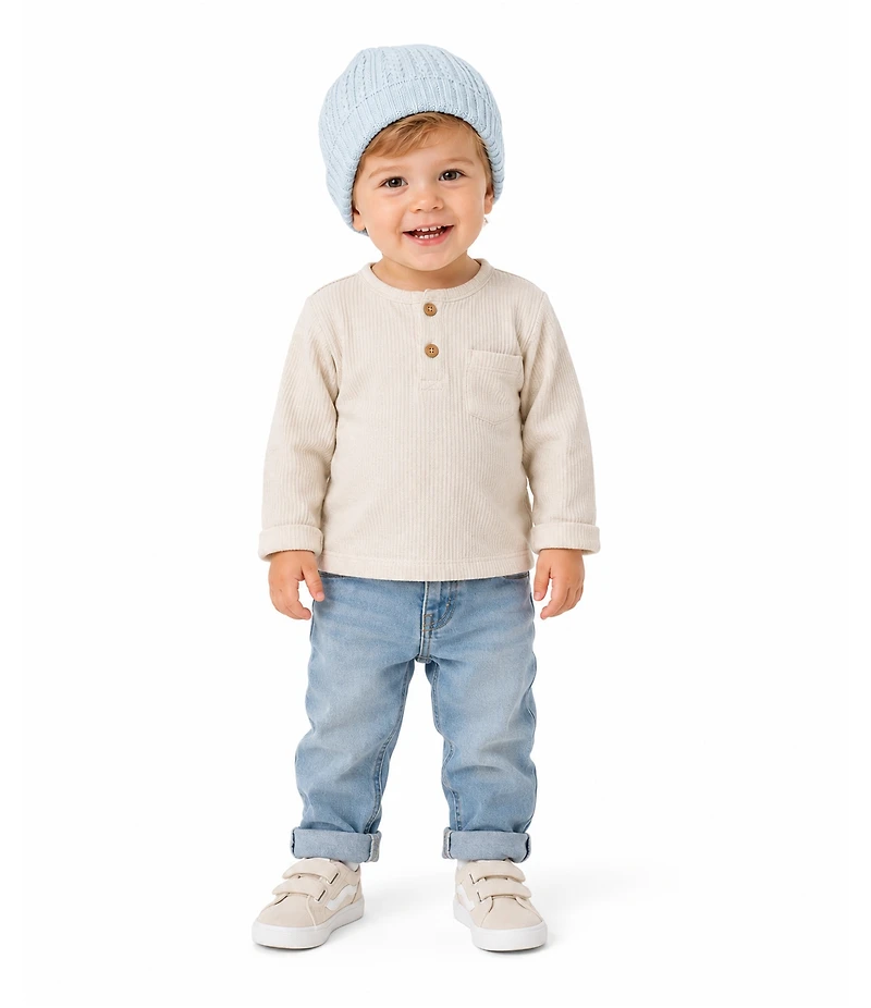 MeMoi Baby Girls 1M - 6M Delicate Link-Patterned Tencel-Blend Beanie