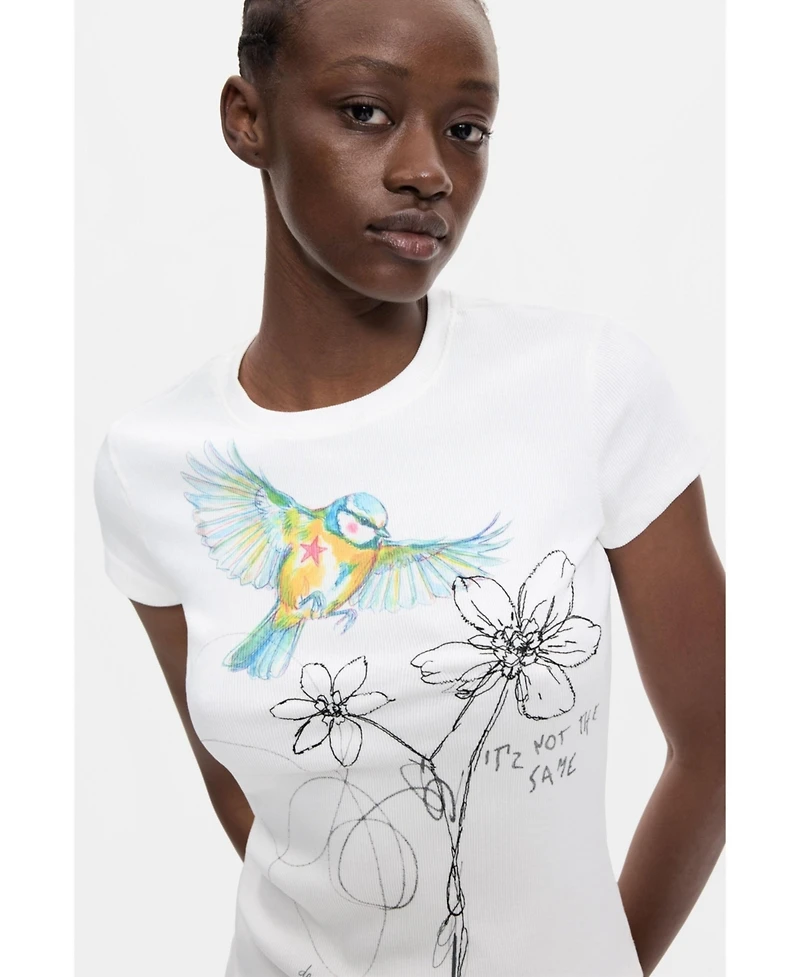 Desigual Women's Printed Flower T-shirt