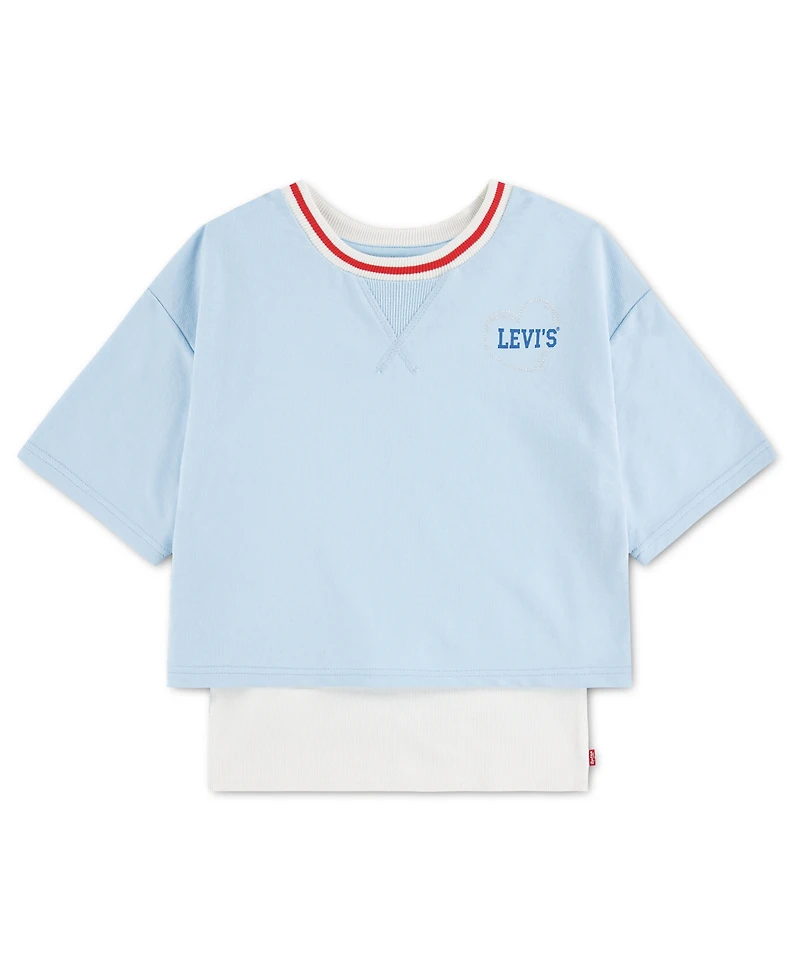 Levi's Girls' 7-16 Layered Short-Sleeve T-Shirt