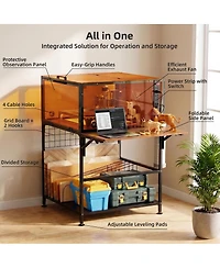 Streamdale Furniture Laser Engraver Enclosure with Exhaust Fan Foldable and Eye Protection