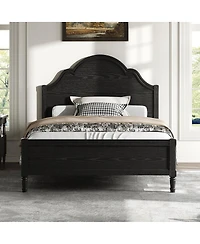 Streamdale Furniture Full Size Wood Platform Bed with Headboard and Footboard