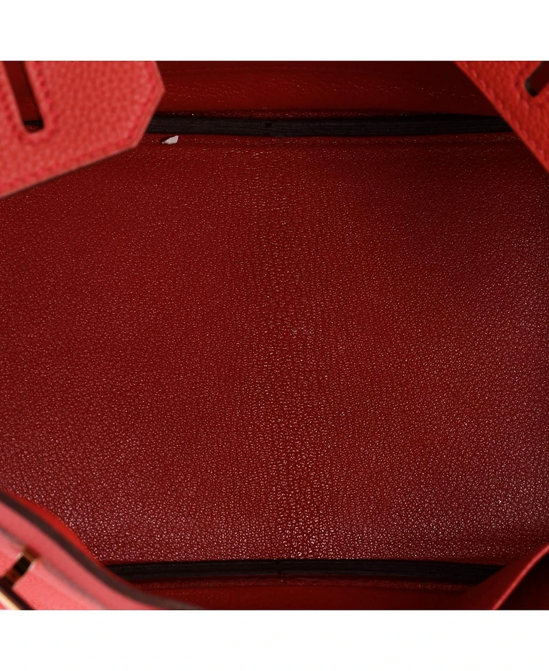Pre-Owned HERMES Birkin 30 Handbag Red Togo with Gold Hardware