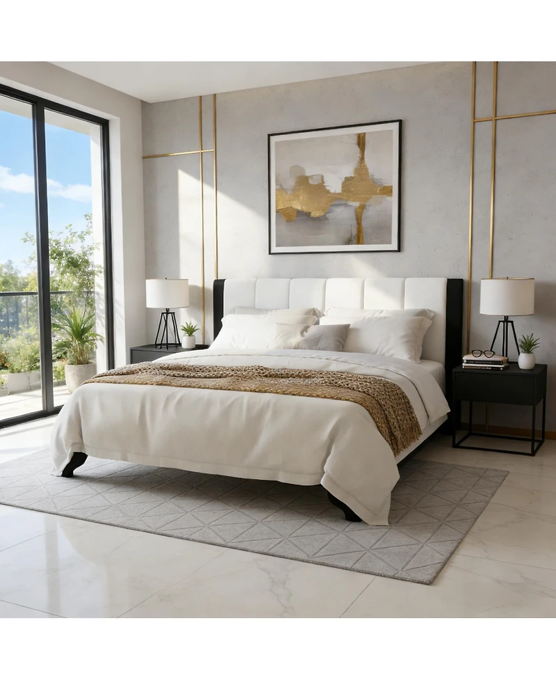 Streamdale Furniture Modern Pine and Manufactured Wood Bed Frame