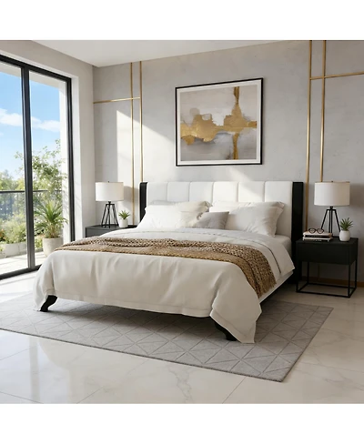 Streamdale Furniture Modern Pine and Manufactured Wood Bed Frame