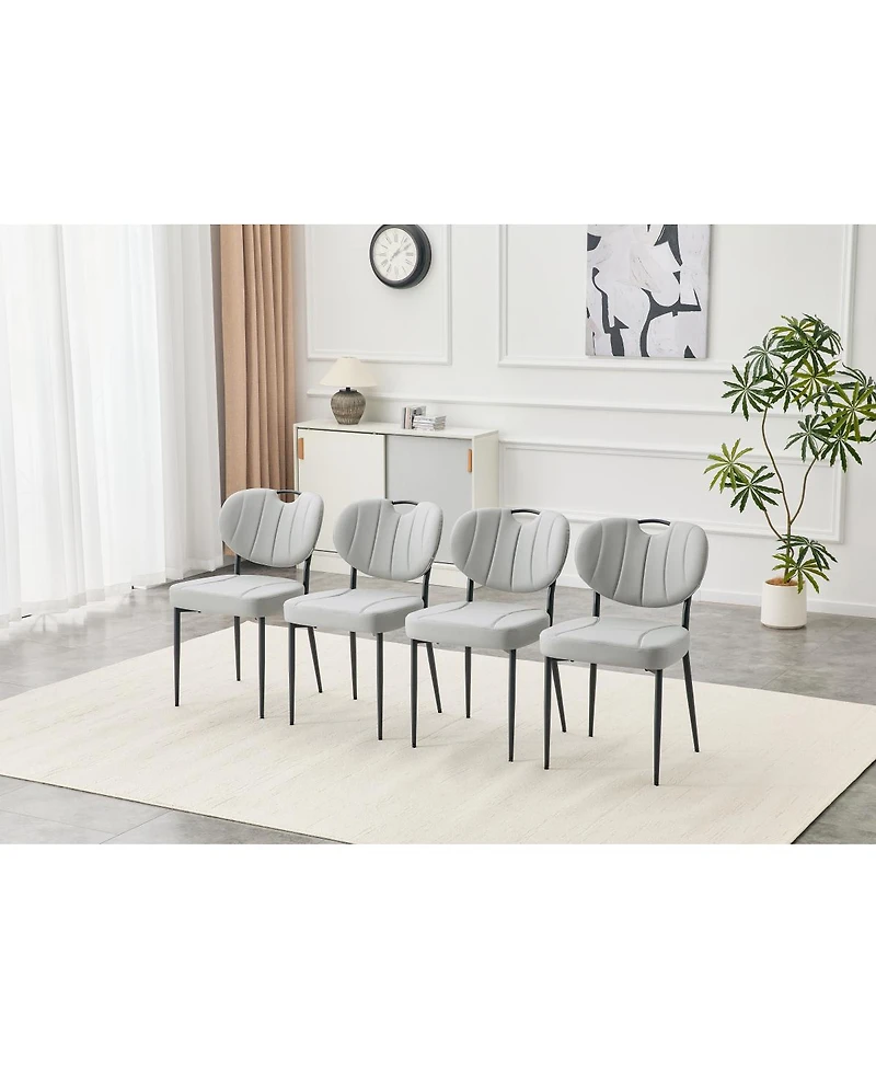Streamdale Furniture Premium Leather Dining Chairs Set of 4