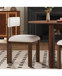 Streamdale Furniture Upholstered Armless Dining Chairs With Metal Legs (Set of 2)