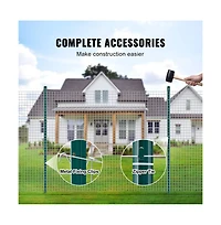 Sugift 4 feet U-Channel Fence Post 10 Pack Heavy Duty Steel Stakes