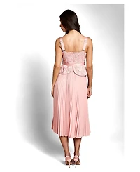 Coast Women's Lace Peplum Belted Midi Dress