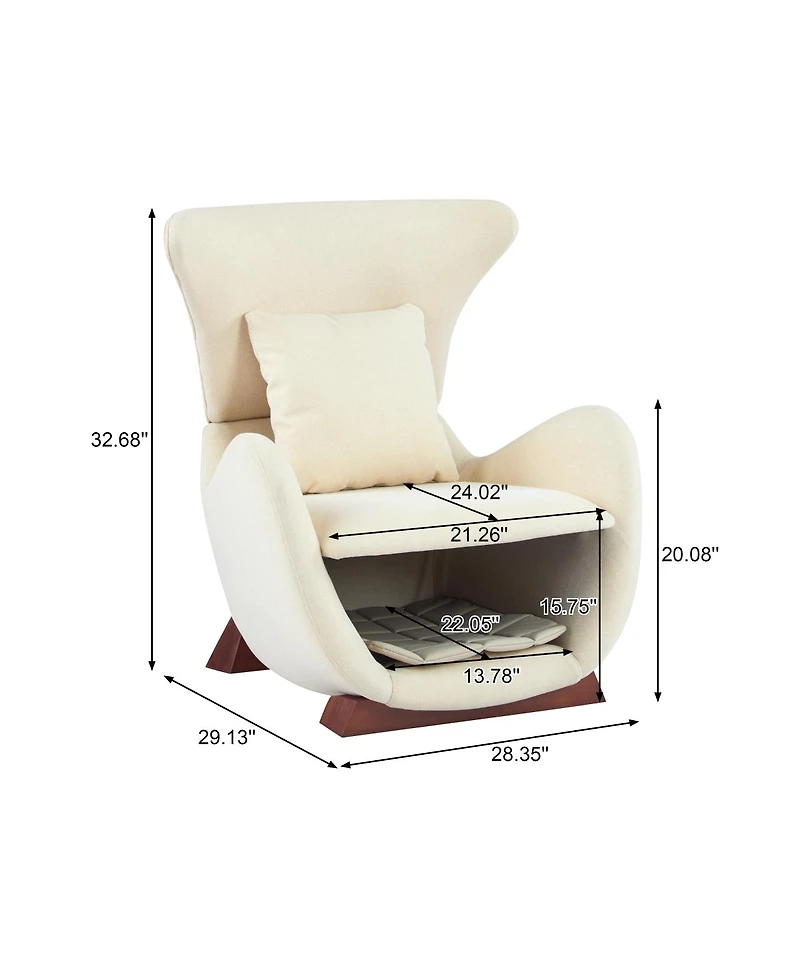 Streamdale Furniture Modern Polyester Accent Chair with Pet/Storage Space
