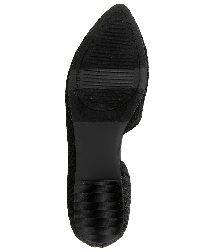Kensie Women's Gavah Knit D'Orsay Ballet Flat