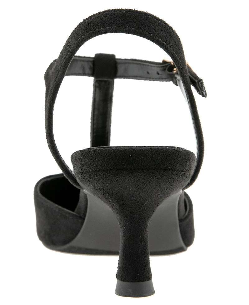 Kensie Women's Odessa Kitten Heel T-Strap Pump