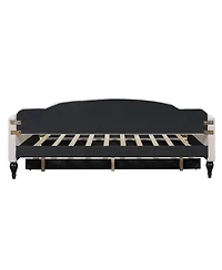 Streamdale Furniture Upholstered Tufted Daybed with Twin Size Trundle