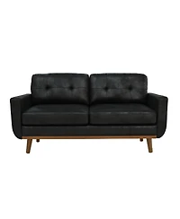 Streamdale Furniture 65-inch Modern Minimalist Two-Seater Sofa with Foil Fabric and Wood Legs