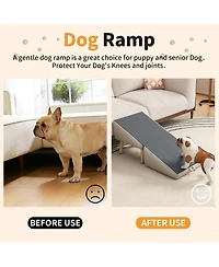 Streamdale Furniture Foldable 2-in-1 Wooden Pet Stairs for Small Dogs and Cats