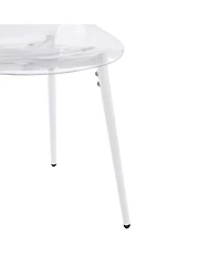 Streamdale Furniture Modern Transparent Acrylic Dining Chair with Sturdy Metal Legs