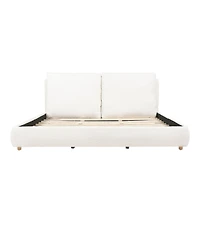 Streamdale Furniture King Size Upholstered Bed Frame with Removable Pillow Headboard