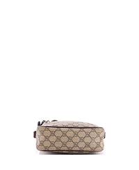 Pre-Owned Gucci Small Front Zip Messenger Gg Coated Canvas