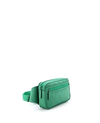 Pre-Owned Gucci Front Zip Belt Bag Gg Rubber Effect Leather