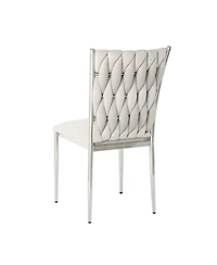 Streamdale Furniture Modern Velvet Dining Chairs with Metal Legs (Set of 4