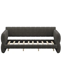 Streamdale Furniture King Size Upholstered Platform Bed with Usb