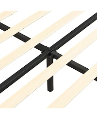 Streamdale Furniture King Bed Frame with Led Headboard Charging Station and Under-Bed Storage