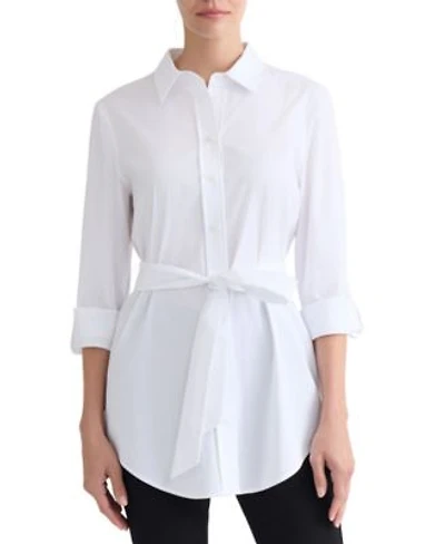 Jones New York Womens 3 4 Sleeve Belted Tunic Top
