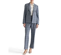 Jones New York Women's Plaid Notch Collar Jacket