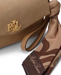 Lauren Ralph Scarf Trim Crossbody Handbag