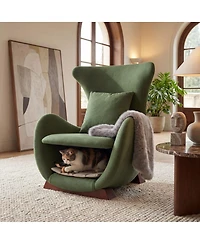 Streamdale Furniture Modern Polyester Accent Chair with Pet/Storage Space