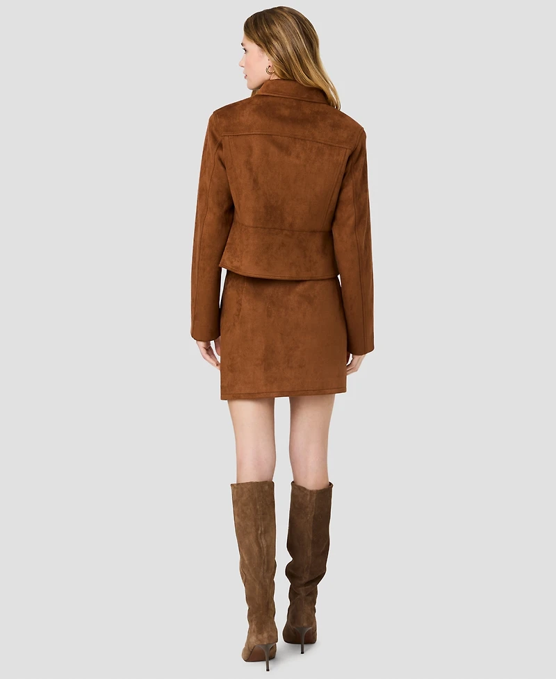 French Connection Women's Collared Button-Front Tailored Jacket