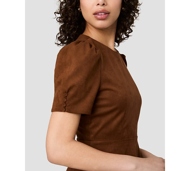 French Connection Women's Jewel Neck Short-Sleeve Dress