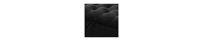 Streamdale Furniture 65.75'' Modern Upholstered Storage Bench with Double Lids and Rolled Arms
