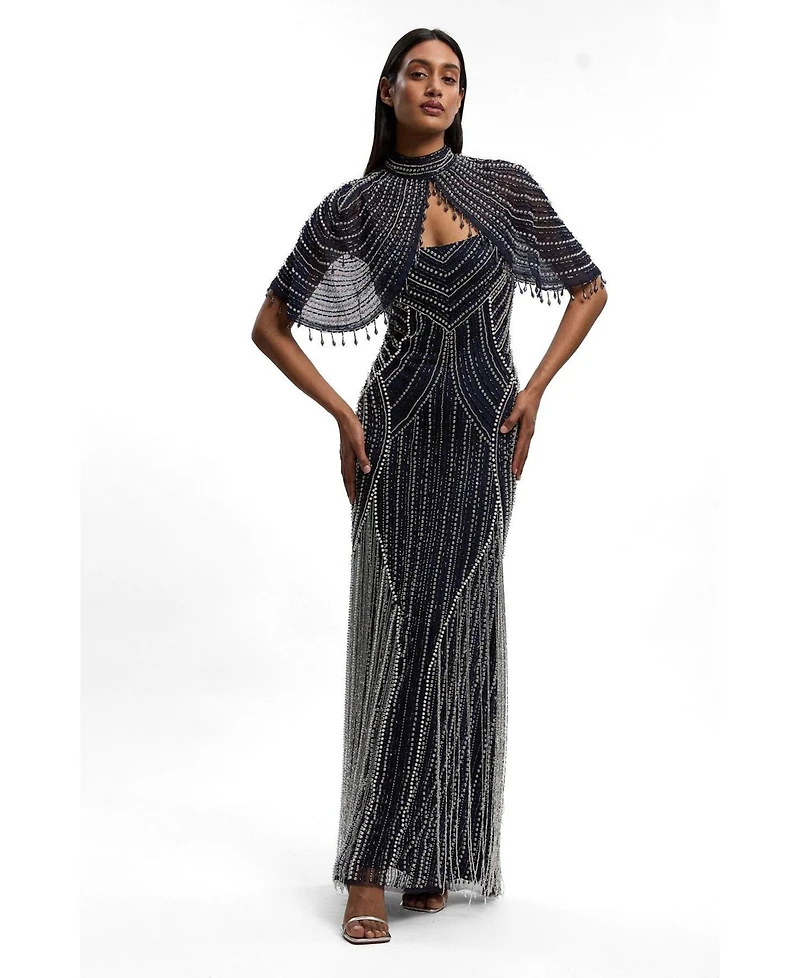 Karen Millen Women's Crystal Maxi Dress