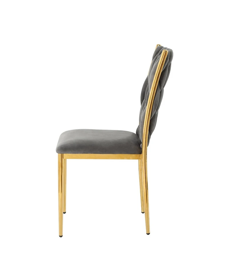 Streamdale Furniture Modern Velvet Dining Chairs with Legs