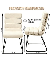 Streamdale Furniture Modern 2-Piece Dining Chair Set with Comfortable Backrest