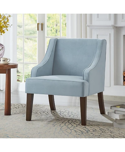 Streamdale Furniture Mid-Century Modern Upholstered Velvet Accent Chair