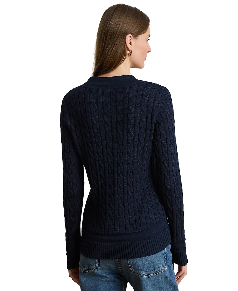 Lauren Ralph Petite Shimmer Cotton-Blend Cricket Sweater