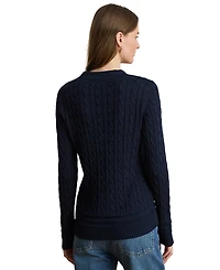 Lauren Ralph Petite Shimmer Cotton-Blend Cricket Sweater