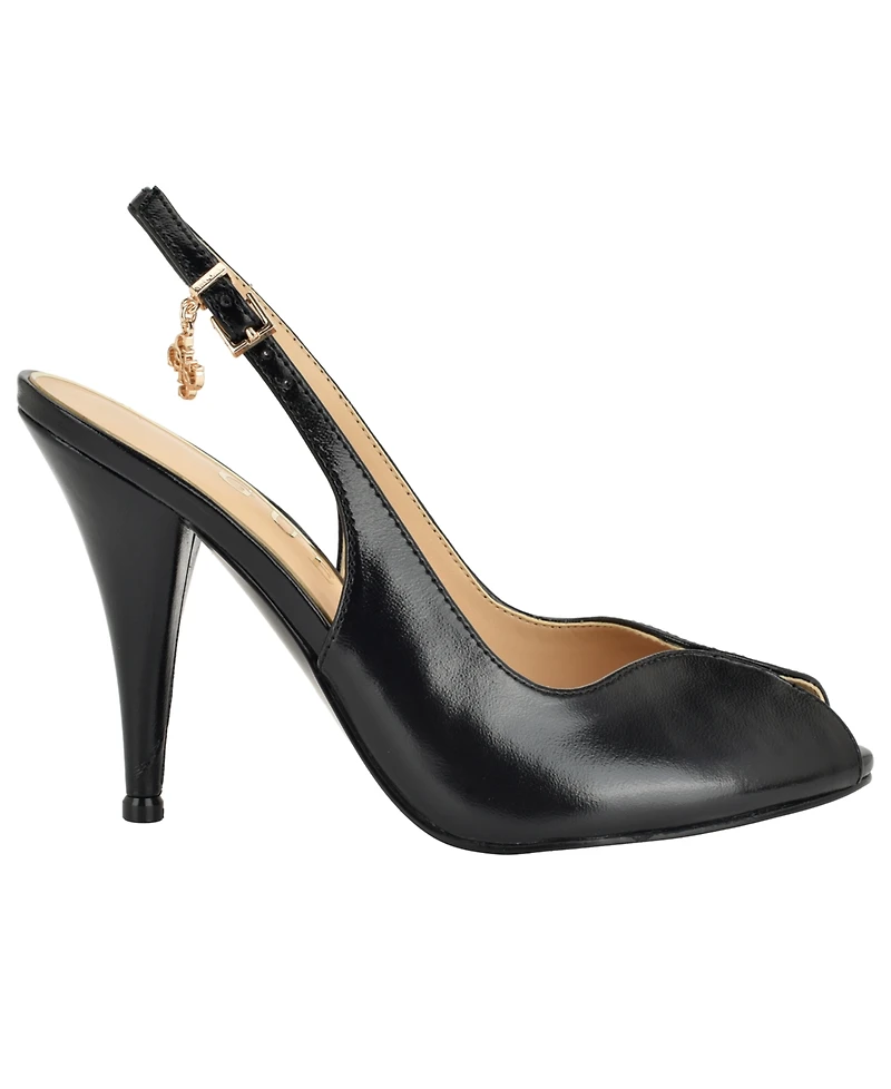 Guess Women's Ilovea Peep Toe Sculpted Stiletto Pumps